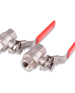 Ball valve 3/8" fm/fm SST EN10226 f/sealing strip